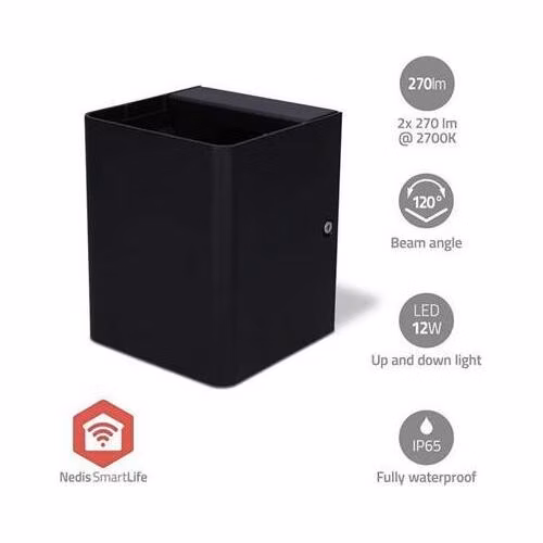 Nedis ZBLOW10RGBW - Venkovní světlo Smartlife| 2 x 270 lm | Zigbee 3.0 | 12 + 4 W | RGB / Teplá Bílá | 2700 K | Hliník
