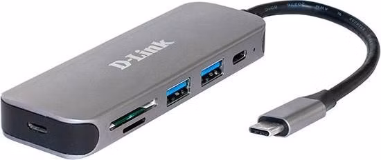 D-Link DUB-2325 USB-C Hub with SD/microSD Card Reader, 2x USB3.0