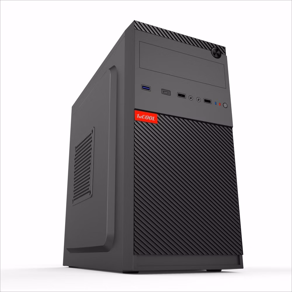 BAZAR - 1stCOOL skříň STEP 5, micro tower, AU, USB 3.0, USB-C, bez zdroje, černá, poškozený obal.