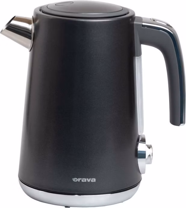 ORAVA Delux-1 rychlovarná konvice, 2200 W, 1.7 l, regulace teploty, automatické vypnutí, nerez černá