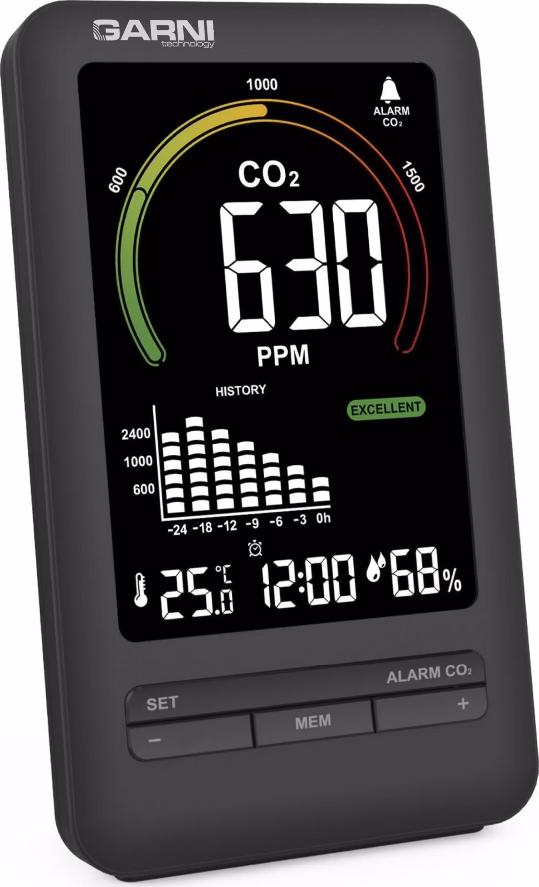GARNI 206 OneCare - Měřič CO2 (kysličník uhličitý)