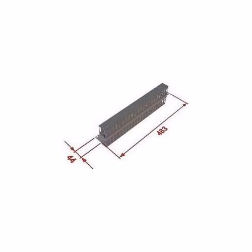 Triton 19" vyvaz. panel 1U oboustranná plast. lišta BK