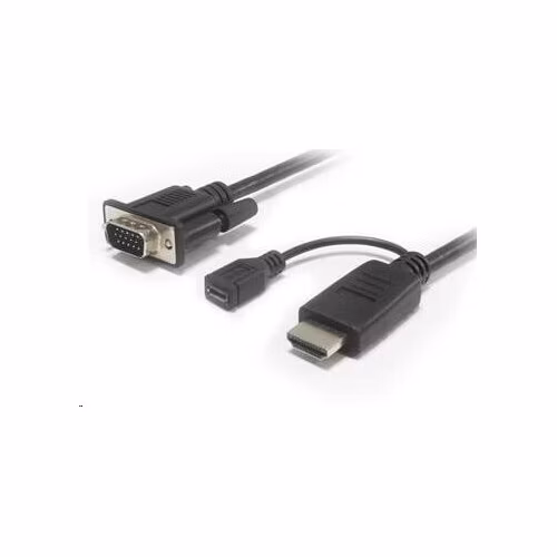 PremiumCord Kabelový převodník HDMI na VGA s napájecím micro USB konektorem 2m
