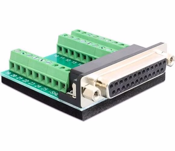 Delock adaptér Sub-D 25 pin samice > svorkovnice 27 pinů