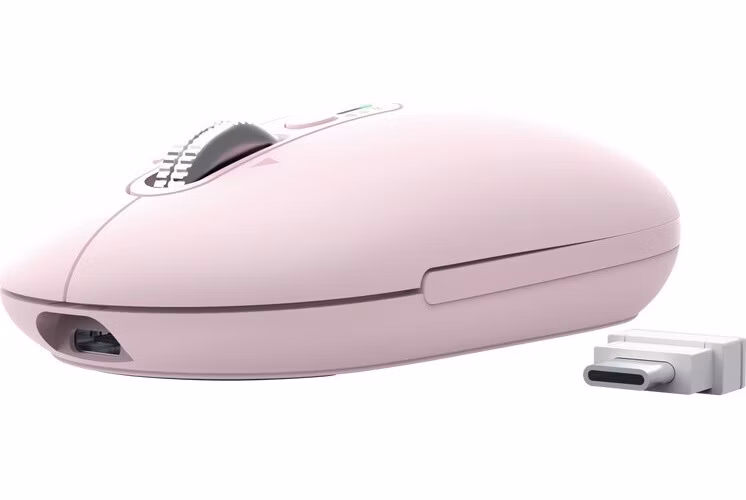 Trust Seron Slim/Kancelářská/Optická/3 200 DPI/USB+BT/Růžová