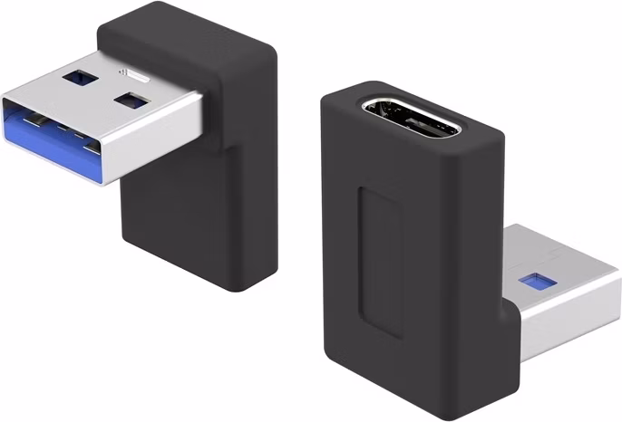 PremiumCord USB-C na USB3.0 typ A (F/M), 90° zakrivený