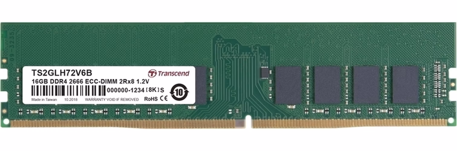 Transcend paměť 16GB DDR4 2666 ECC-DIMM 2Rx8 CL19