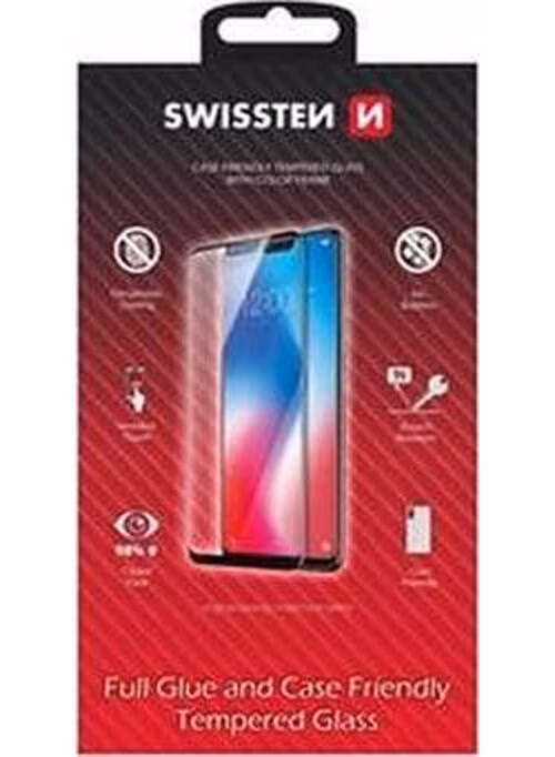 SWISSTEN OCHRANNÉ SKLO CASE FRIENDLY HUAWEI P SMART 2021 CERNÉ