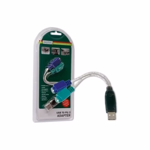 Digitus převodník USB na PS/2, 2xMiniDin6/F, USB A/M