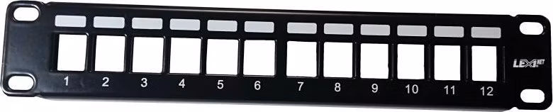 10" modulárny tienený patch panel LEXI-Net 12port, čierny