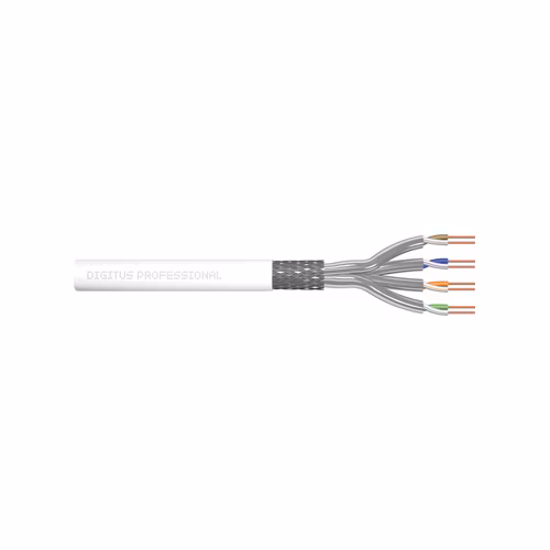 DIGITUS Instalační kabel CAT 7 S-FTP, 305 m, krabice, AWG 26/1, 600 MHz, Dca, LSZH-3, barva RAL9003