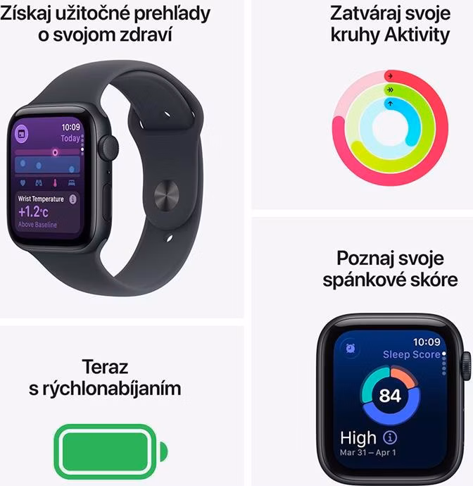 Apple Watch SE 3 GPS + Cellular 40mm Hviezdny biely hliník s hviezdnym bielym športovým remienkom - M/L