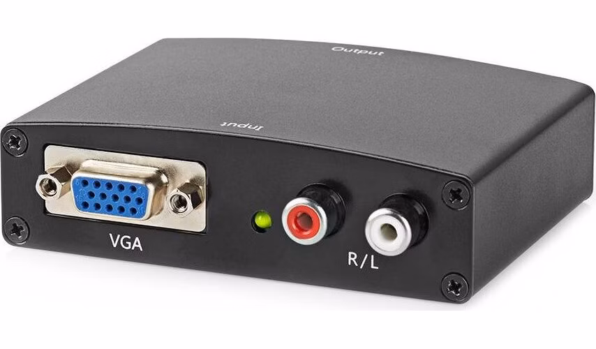 NEDIS převodník VGA na HDMI/ 2x RCA/ černý