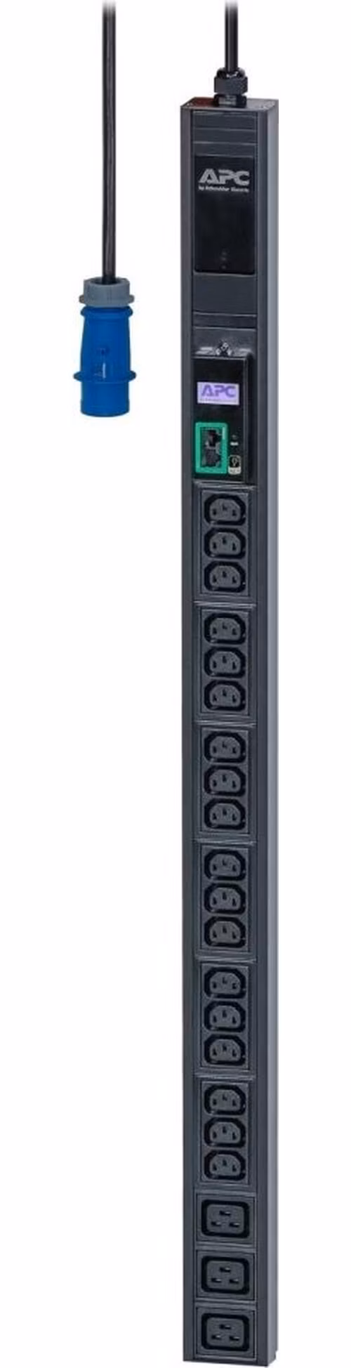 APC Jednotka Easy EPDU1116M, měřená, ZeroU, 16A, 230V, (18)C13 &amp; (3)C19, IEC 309 16A 2P+E (3m)