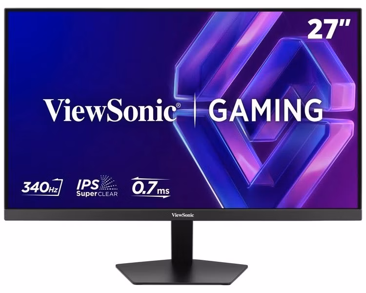 ViewSonic VX2738-2K 27"  IPS QHD 2560x1440  flat 0.7ms MPRT 340Hz gaming monitor, 2 HDMI, DisplayPort, úzký rámeček
