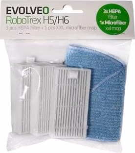 EVOLVEO RoboTrex H5, H6, příslušenství (3 ks HEPA filtr + 1 ks XXL mop z mikrovlákna)