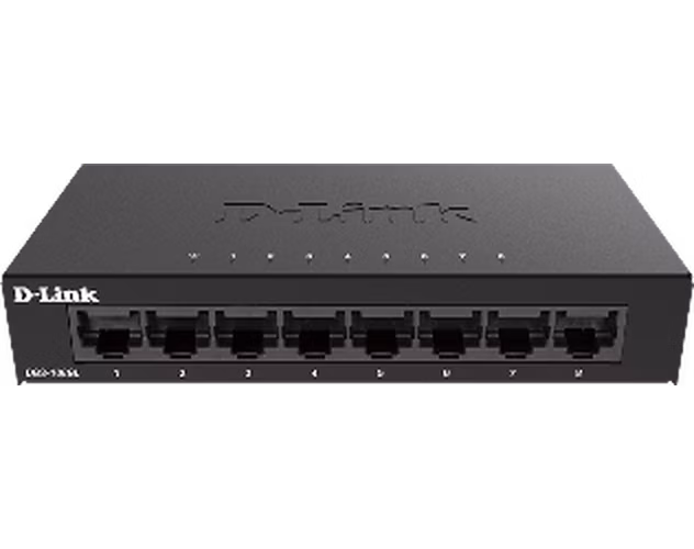 D-Link DGS-108GL 8-portový gigabitový stolný prepínač s kovovým puzdrom