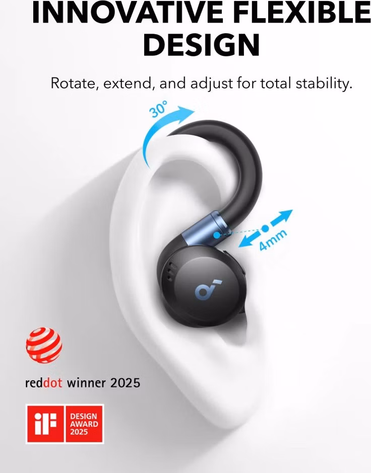 Anker Soundcore Sport X20/ sluchátka/ Bluetooth/ BassUp/ ANC/ IP68/ černá