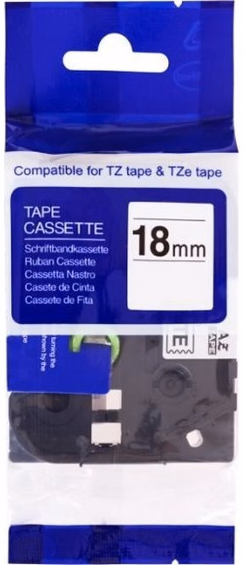 PRINTLINE kompatibilní páska s Brother HSe-651, 18mm, černý tisk/ žlutý podklad, bužírka