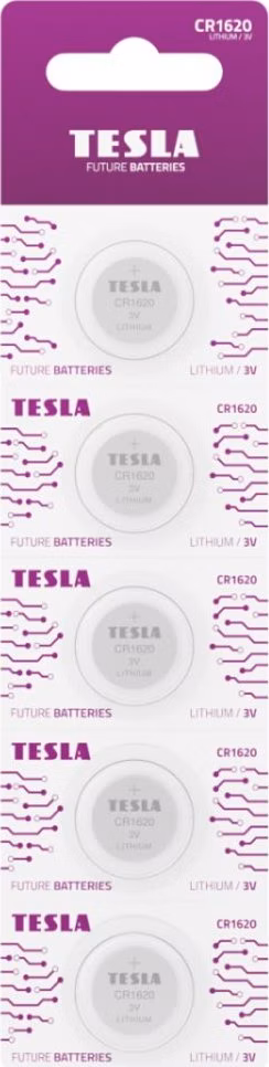 TESLA lithiová baterie CR1620, blister, 5 ks