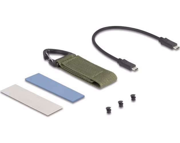 Delock Kryt SSD M.2 NVMe, USB, 40 Gbps - beznástrojový