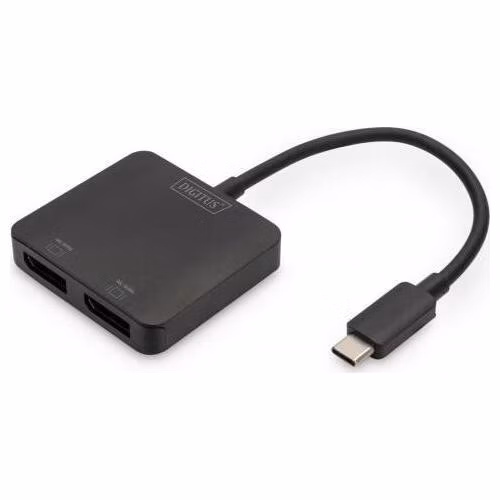 DIGITUS USB-C - 2x DP MST Video Hub DP 1.4, 4K/60Hz