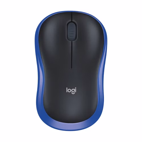 Logitech myš Wireless Mouse M185, optická, 3 tlačítka, modrá,1000dpi