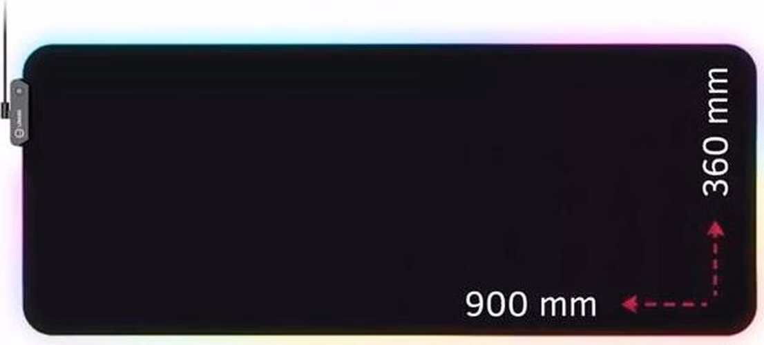 Lorgar Steller 919, podložka pod hernú myš s RGB podsvietením, veľkosť XL