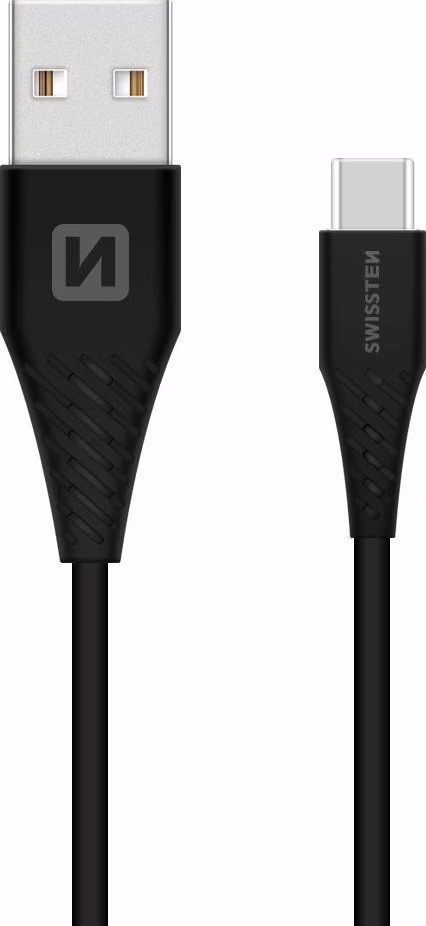 Swissten Datový Kabel Usb / Usb-C Černý 1,5M (9Mm)