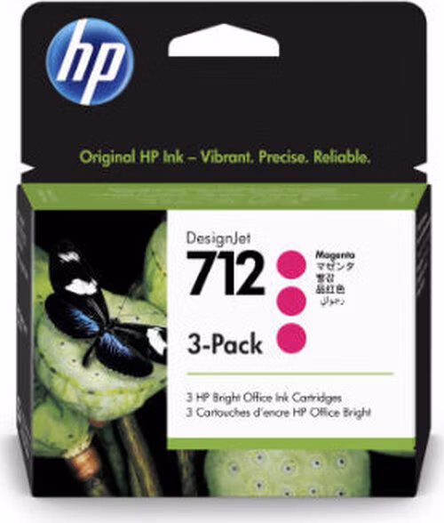 HP Ink Cartridge 712/Magenta/29-ml/3-Pack