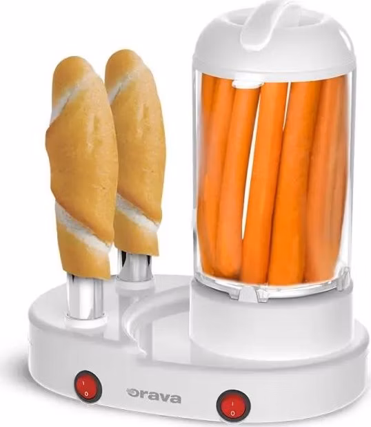 Orava HM-04 hotdogovač s možností přípravy vajec, 400 W, až 6 párků, bílá