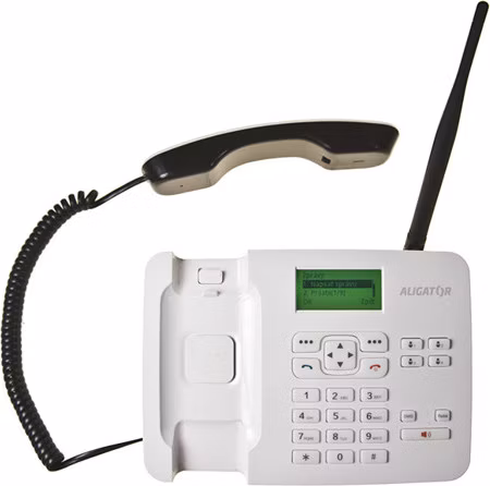 ALIGATOR T100 Stolný telefón na simkartu White
