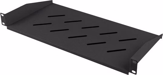 Lanberg 19" PEVNÁ POLICE 1U/483X220MM MAX. NOSNOST DO 25 KG ČERNÁ