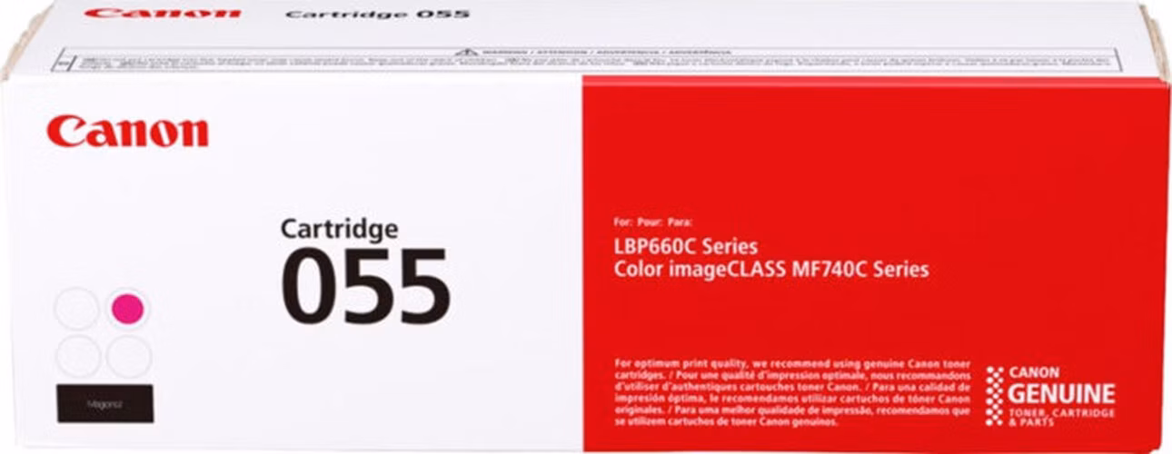 Canon originální toner CRG-055M (purpurový, 2100str.) pro Canon MF742Cdw, MF744Cdw, MF746Cx, LBP663Cdw, LBP664Cx