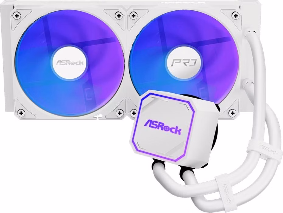 ASROCK Vodní chladič Pro White 240 ARGB, 2x120mm, LGA1851, AM5, bílá