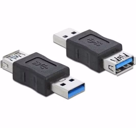 Delock Blokátor přenosů dat ze zástrčkového adaptéru USB 3.0 Typu-A na zásuvkový Typu-A