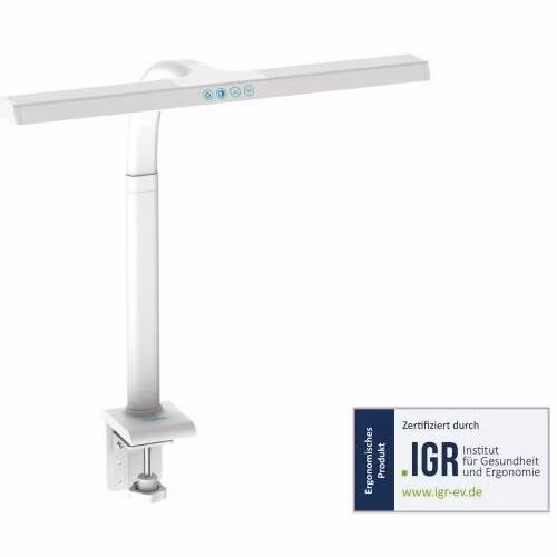 DIGITUS LED stolní lampa - 50 cm, 1025 lm, 7W, bílá