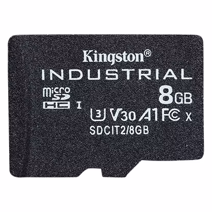 8 GB . microSDHC karta Kingston Industrial C10 A1 pSLC Card, bez adaptéra