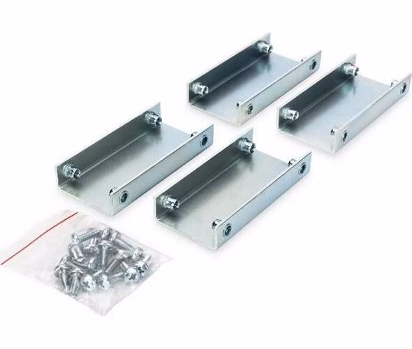 Digitus Connection set for Unique and Dynamic Basic racks, 4 pieces, galvanized, incl. screws steel brackets + screws
