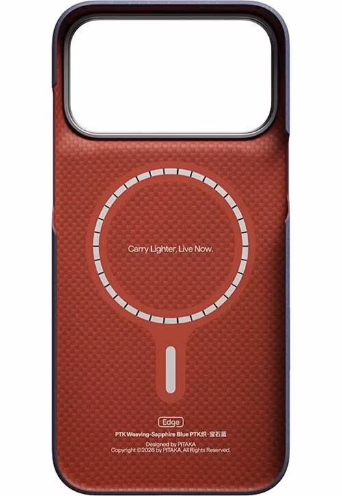 Pitaka kryt Edge Case PTK Weaving pre iPhone 18 Pro Max - Sapphire Blue