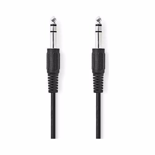Nedis CAGL23000BK20 - Stereo Audio Kabel | 6,35mm Zástrčka – 6,35mm Zástrčka | 2 m | Černá