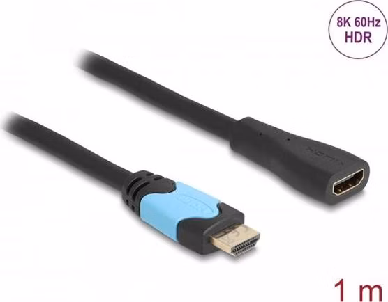 Delock High Speed HDMI prodlužovací kabel 48 Gbps 8K 60 Hz 1 m