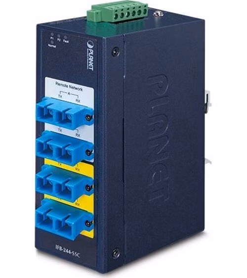 Planet IFB-244-SSC optický bypass switch 4xSC singlemode, dual 9-48VDC/24VAC, -40 +75°C