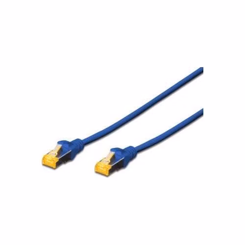 Digitus CAT 6A S-FTP patch cable, LSOH, Cu, AWG 26/7, Length 0.5m, color blue