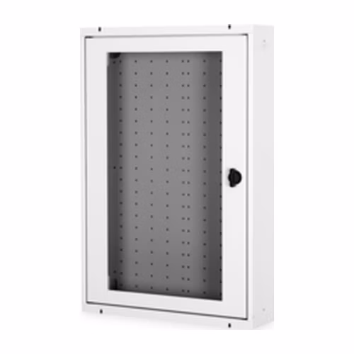 DIGITUS Skříň pro domácí automatizaci na zeď, povrchová montáž 600x400x100 mm, rámy skleněné dveře, šedá (RAL 7035)