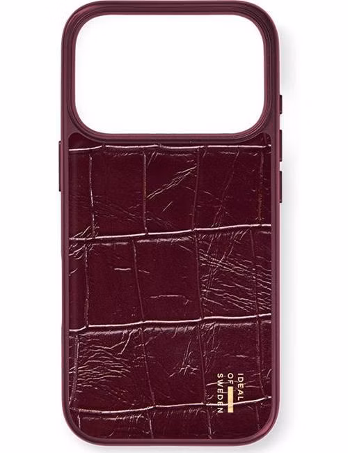 iDeal Fashion Vegan Leather Case MagSafe iPhone 17 Pro / 18 Pro Fine Wine Croco