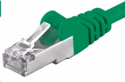 PREMIUMCORD Patch kábel CAT6a S-FTP, RJ45-RJ45, AWG 26/7 10m zelený