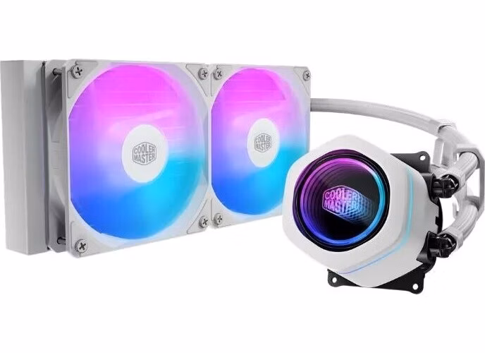 Cooler Master vodní chladič MasterLiquid Core Nex 240, 2x120mm, LGA1851, AM5, bílá