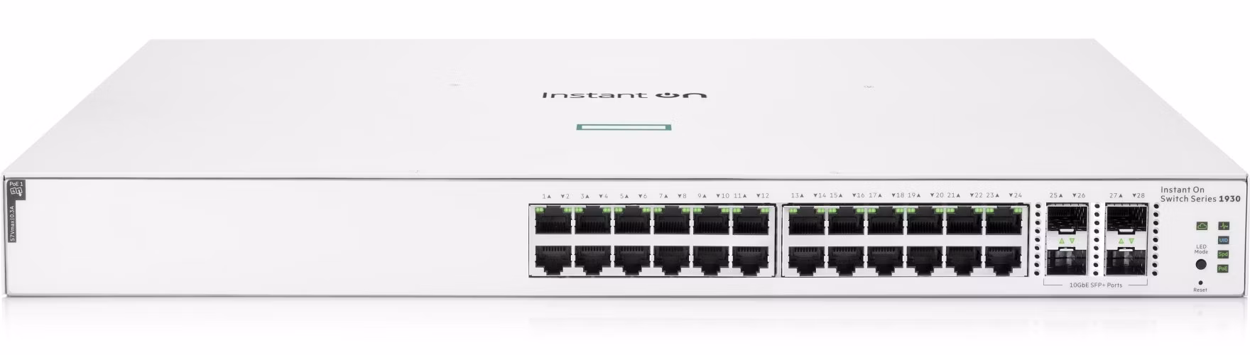 HPE Networking Instant On Switch 24p Gigabit CL4 PoE 4p SFP+ 370W 1930 (JL684B)