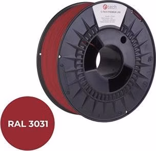 C-TECH tisková struna PREMIUM LINE ( filament ) , PETG, orientální červená, RAL3031, 1,75mm, 1kg